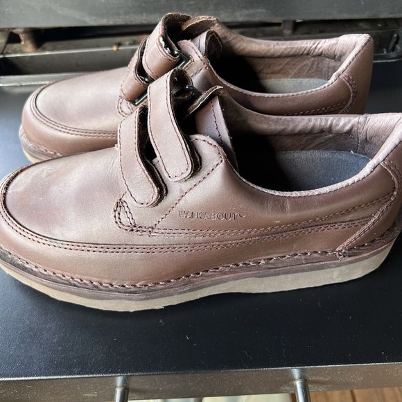 FOOTONIC II Mens Eva-Tech Quick Grip Walkabout Size 8.5 Brown Leather Shoes - Picture 5 of 6